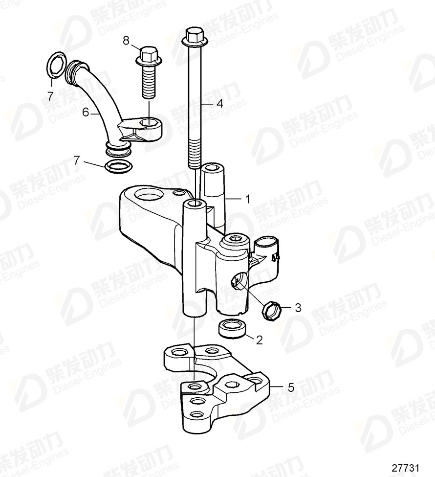 VOLVO Intermediate housing 21635685 Drawing